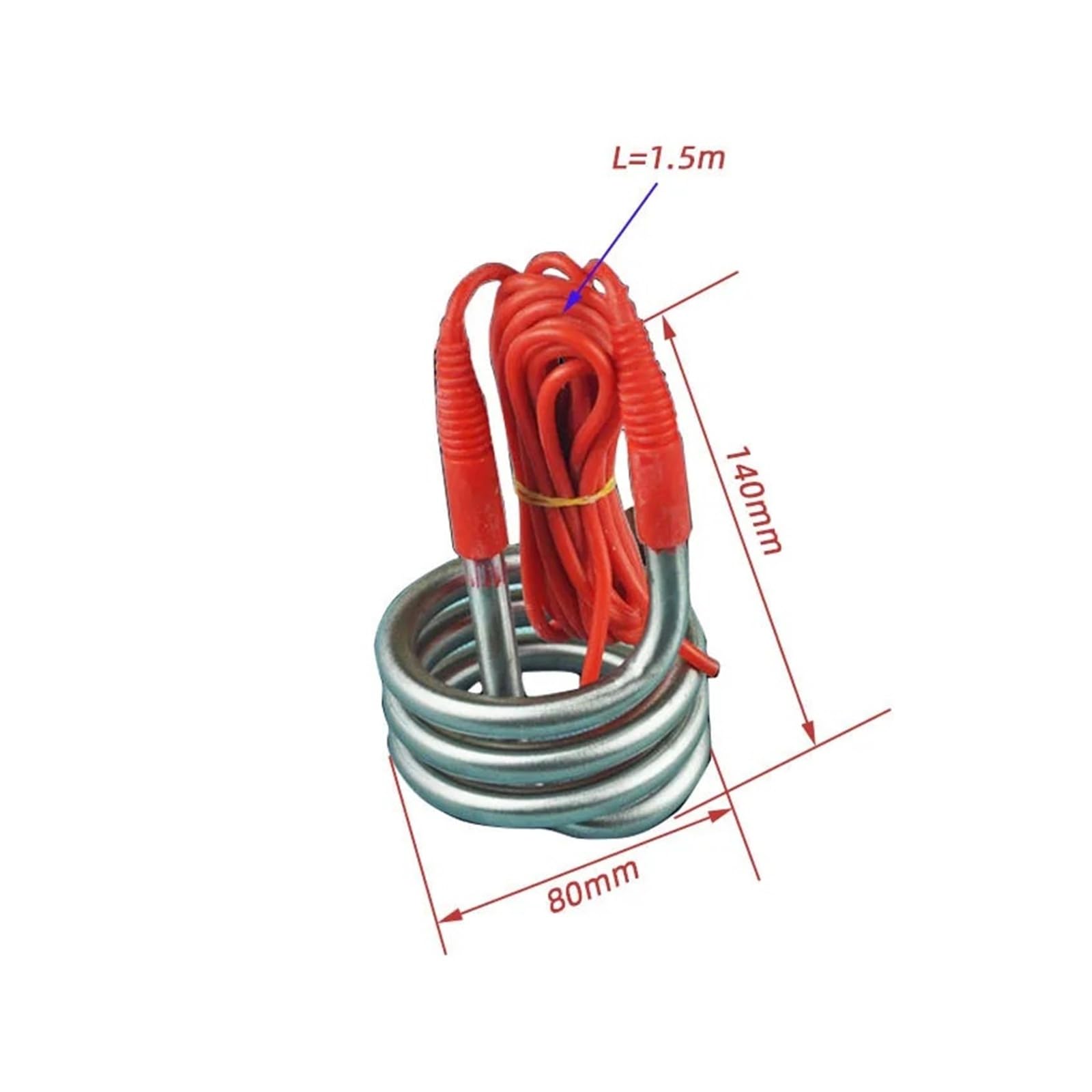 Elemento calefactor en espiral de 220V y 2500W, cable de 1,5 M(Brass)