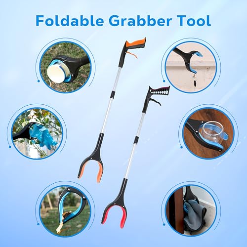 Grabber-Reacher-Tool-32-Extra-Long-Foldable-Gripper-and-Reaching-Tool-Heavy-Duty-Pick-Up-Stick-Grabbers-for-Seniors-Trash-Surgery-Recovery-Must-Haves-Gifts-Orange
