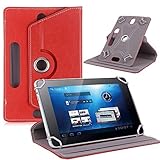 SOENS Kompatibel mit LG G Pad 8,3 V500 8,3 Zoll Tablet, 360 Grad drehbar, universelle Tablet-Schutzhülle aus PU-Leder (Color : Red)
