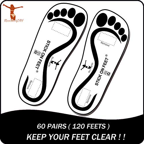 60Pairs(120feets) Spray Tanning DISPOSABLE STICKY FEET BLACK