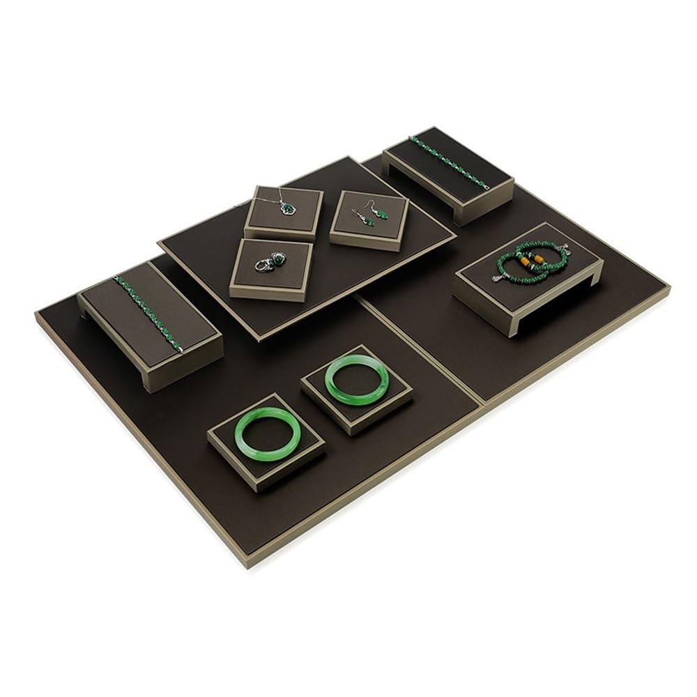 Zeng25liangOu-12 jewellery stand Brown PU Jewelry Display Props Bracelet Necklace Earrings Display Stand Jewelry Stand Jewelry Display Display for Display and Storage