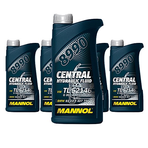 MANNOL Hydraulic Fluid 5 x 500ml, CHF11S, für hydraulische Systeme, 2.5 Liter, Flasche, für Fahrzeuge