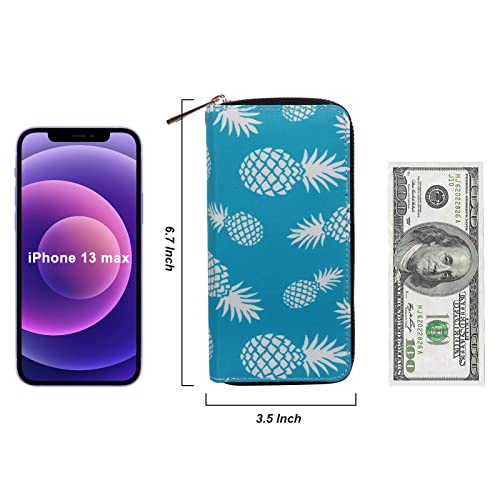 Image of Double Zipper Wallet for Woman Clutch Purse with Cell Phone Holder for Smartphone /Card /Coin /Cash