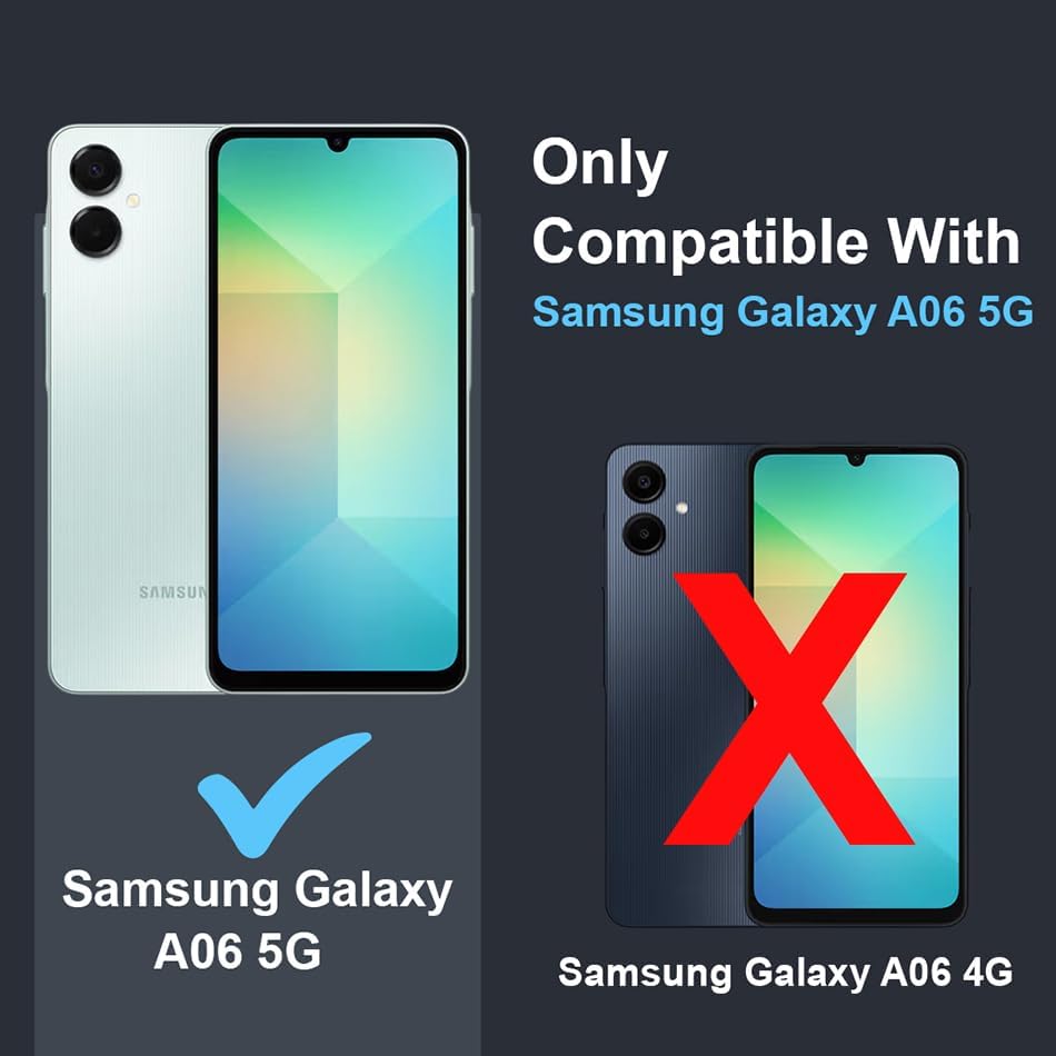 Image of COVERBLACK Soft Rubber Silicon Clear Case Back Cover Compatible for Samsung Galaxy A06 5G - Transparent