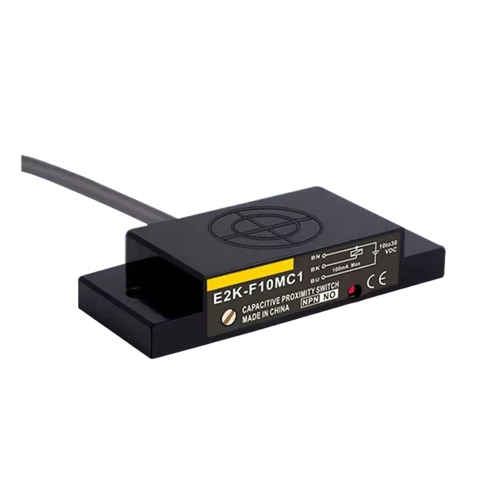 Capteur de proximite capacitif carre E2K-F10MC1-NPN-NO a trois fils