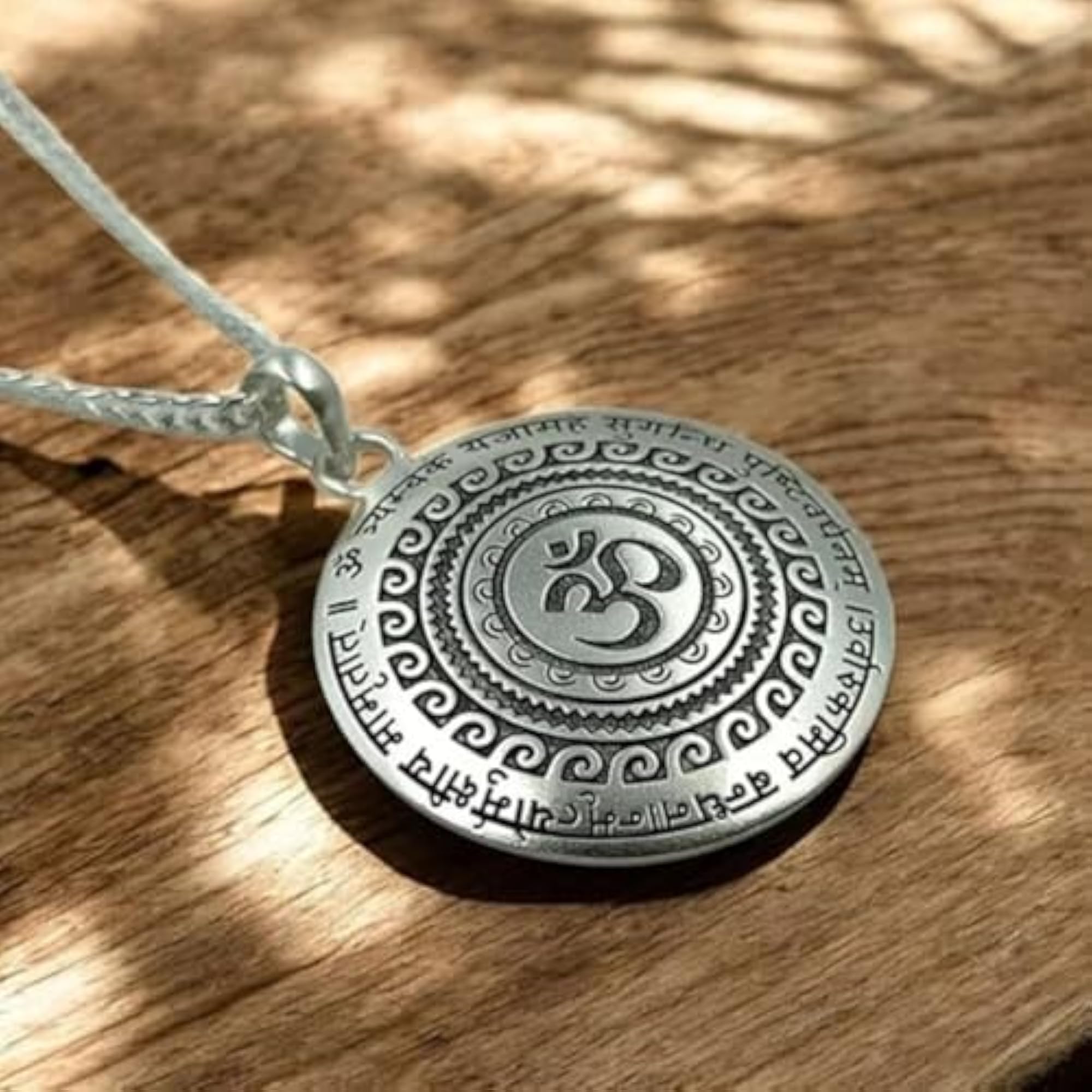 Om Pendant Necklace with Mahadev Oxidized Locket for Women