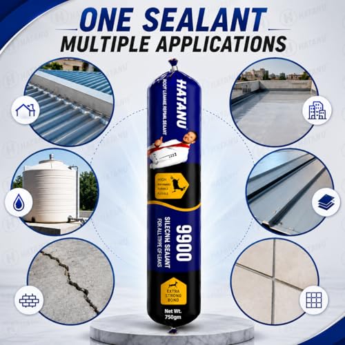 Image of 9900 Leakage Solution 750gm | Waterproof Silicone Sealant for Terrace Waterproofing, Crack Repair, Water Tank Leak Repair, Concrete, Metal Sheet & Tile Sealing.