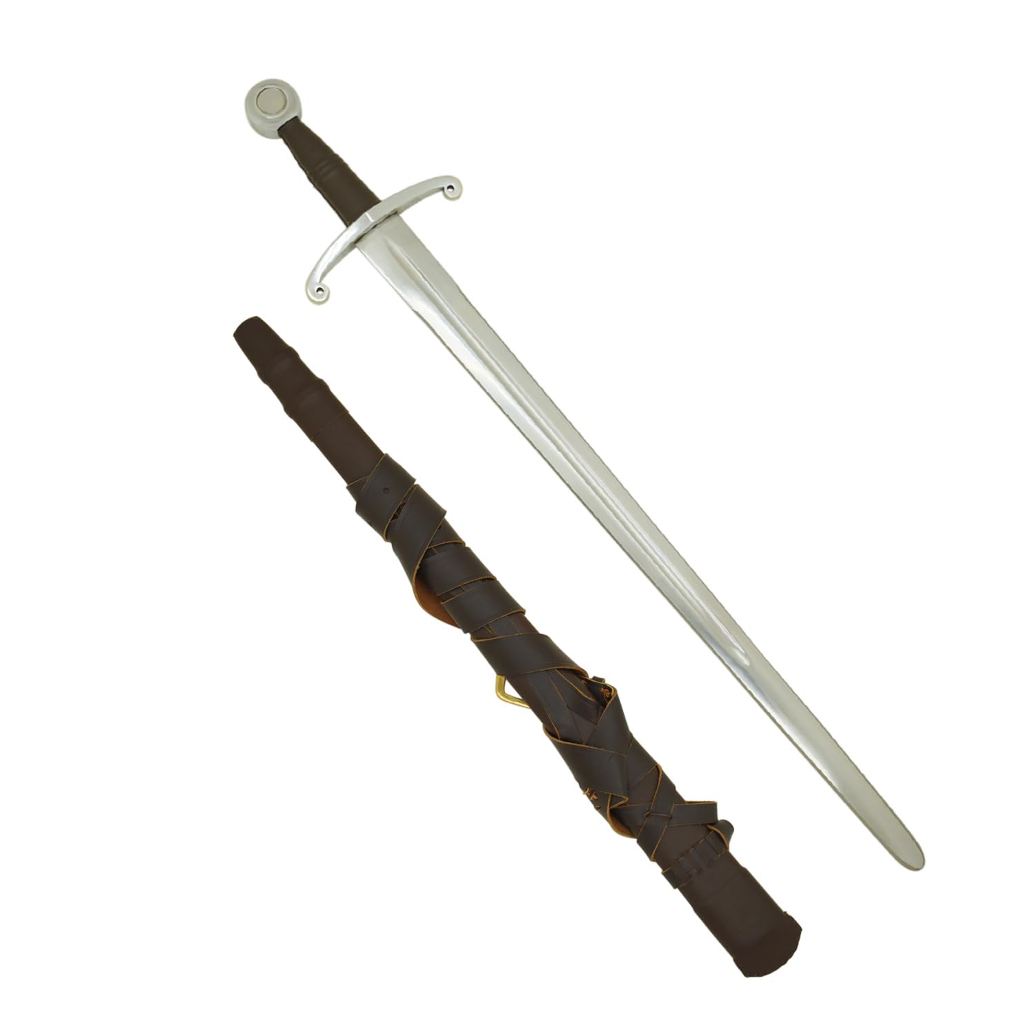 Authentic Classic Handmade Real Long Sword with Leather Scabbrd (5105)