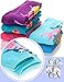 Anlisim Girls Fashion Cotton Crew Cute Mermaid Shorty Socks 6 Pack (Mermaid, 5-8 Years Old)