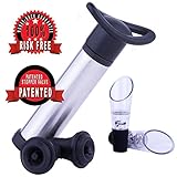 Jeeves Deluxe Wine Saver - Best Wine Accessory, Efficient Vacuum Pump, 2 Wine Bottle Stoppers and 2 Drip Free Wine Aerator Pourers.