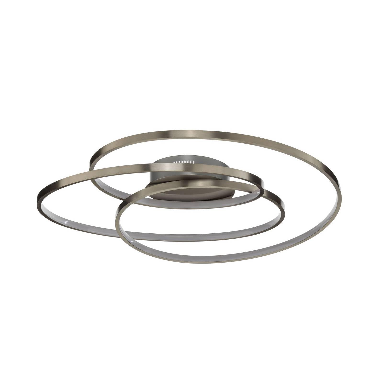 Lindby LED Deckenleuchte Joline dimmbar (Modern) in Alu aus Metall (1 flammig,) - Lampe Deckenlampe Wohnzimmerleuchte | Wohnzimmerlampe Modern 3000K Warmweiß für Wohnzimmer, Flur, Esszimmer