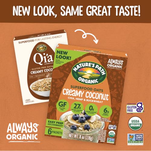 Nature's Path Creamy Coconut Superfood Oatmeal Six Pack
