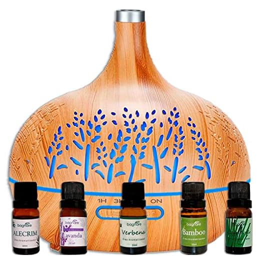 Umidificador Aromatizador 5 Essencia Difusor Grande Controle