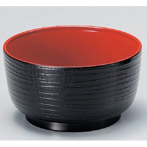 Amazon.co.jp: お椀 割子飯椀(小)黒内朱塗 洗浄機可 [11.4φ x 6.2cm