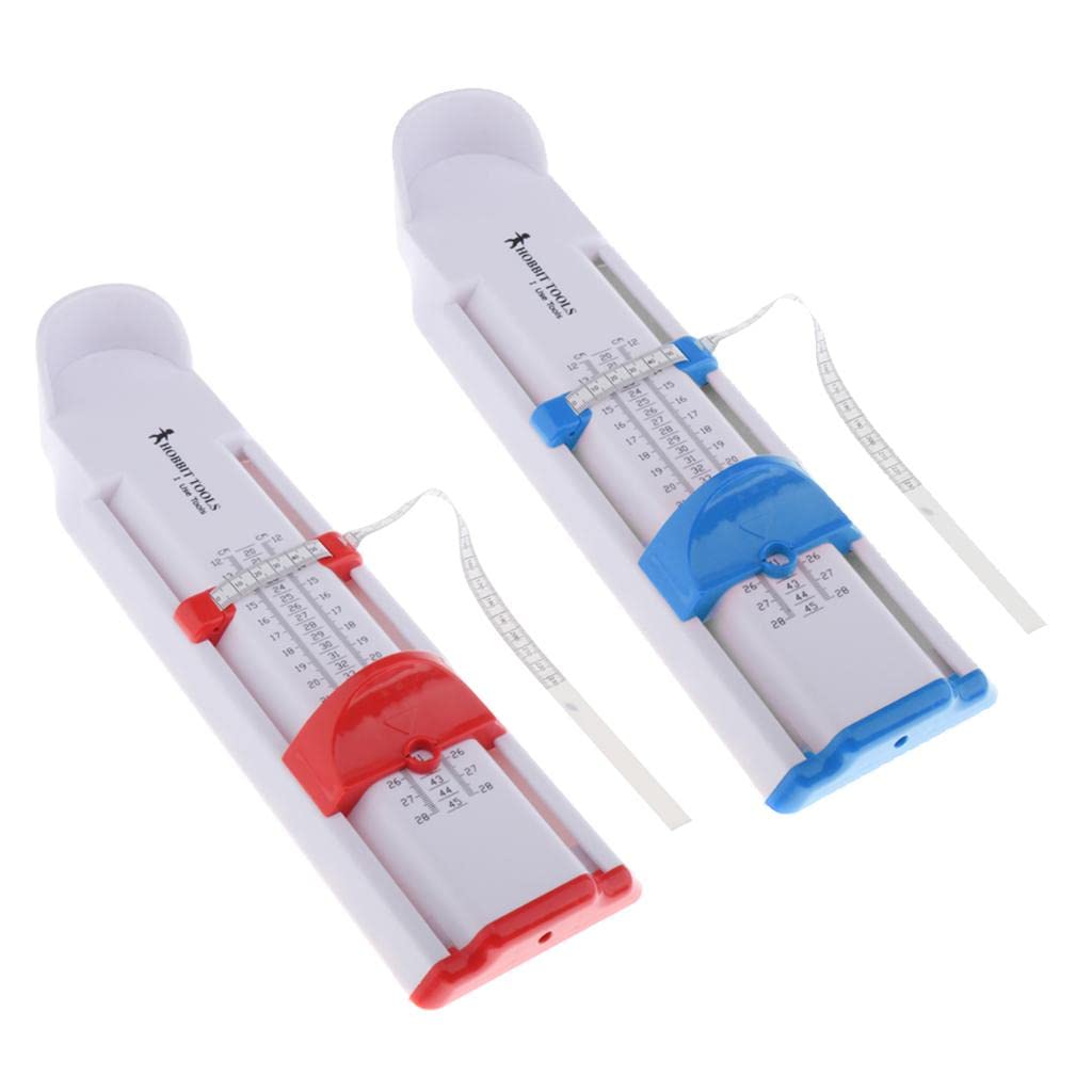 Medidor de Pies Herramienta de Medición Precisa Dispositivo para Medir Longitud Y Ancho de Pies de Plástico Fácil de Usar Adecuado para Adultos Uso Do, rojo, tal como se describe