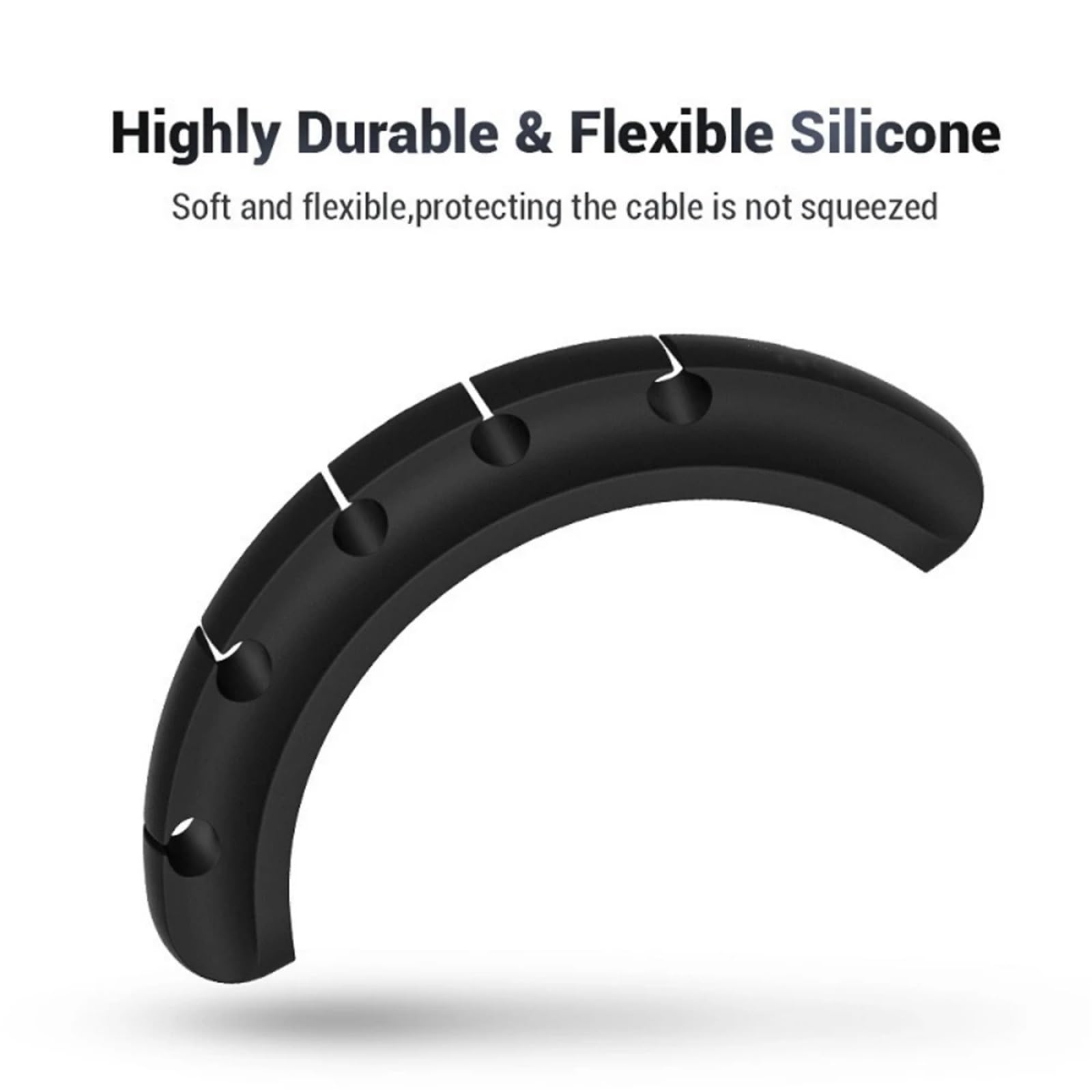 Abrazaderas para Cables Organizador de Cables Silicona 10 Piezas for Oficina en casa(C)