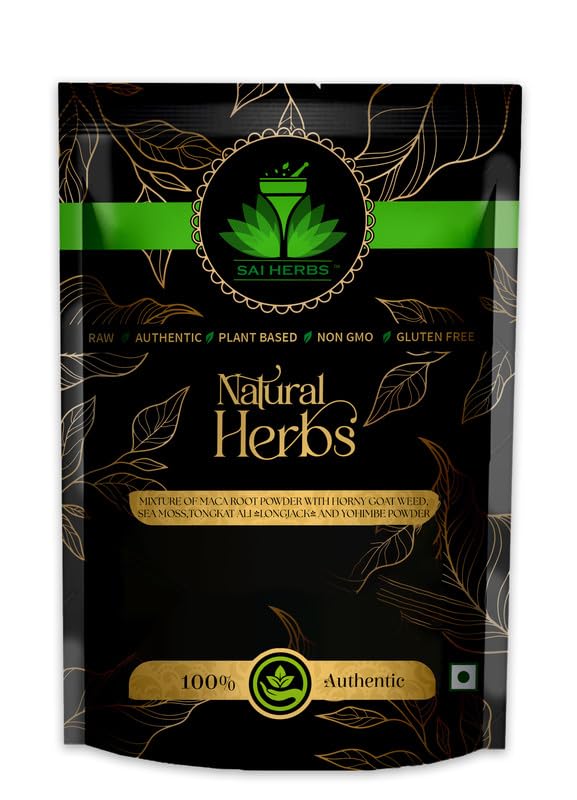 Buy SAI HERBS Mixture of Maca Root Powder with Horny Goat Weed, Sea