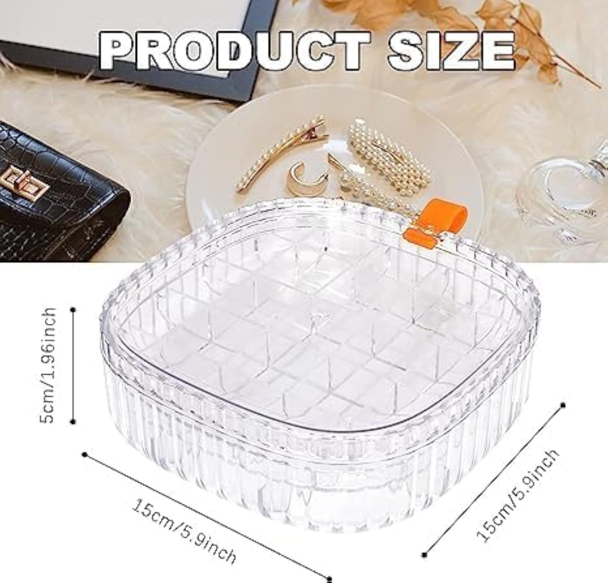Transparent 3 Layer Jewelry Organizer Tray
