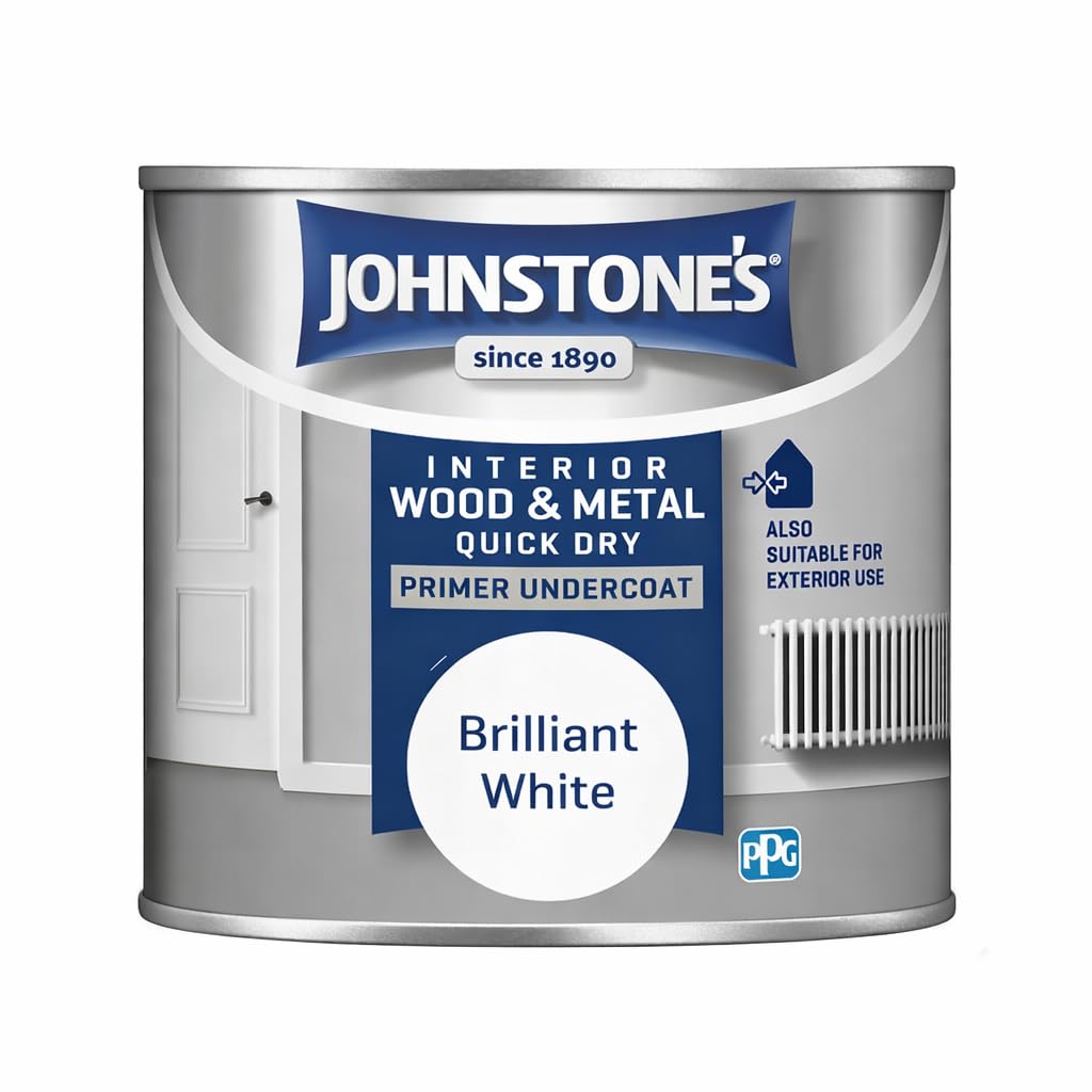 AXpower Inspirational Technology Empowering People Quick Dry Primer Undercoat 250ml Brilliant White | Fast Drying Base Paint | Improves Adhesion for Topcoats on Wood & Metal