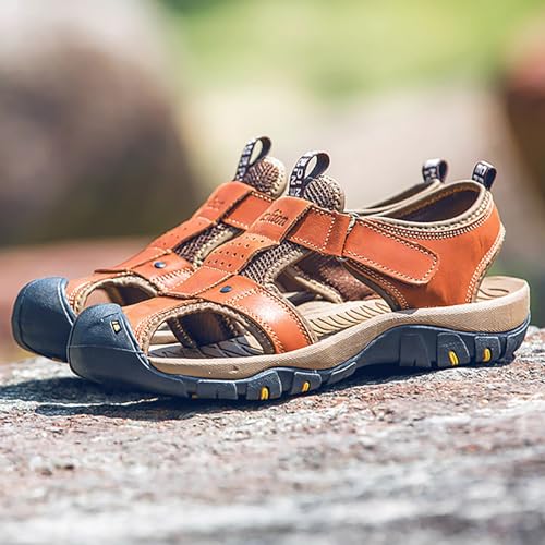 Men's Headband Breathable Thick Sole Casual Beach Shoes ls Brown4