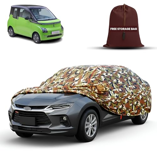 Image of MORNYRAY Car Cover for MG Comet EV | Fully Waterproof Car Body Cover | with Mirror & Antenna Pocket | Dustproof, Windproof & Anti-Scratch Lining, Camouflage