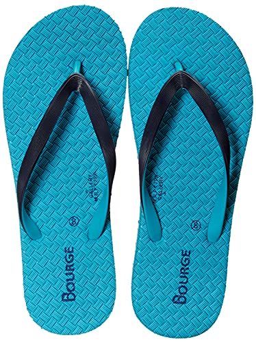 Bourge Womens Gallery-z15 Sea Green and Navy Flip-Flops-4 UK (Gallery-9-04) (B083792DZ4) Amazon Price History, Amazon Price Tracker