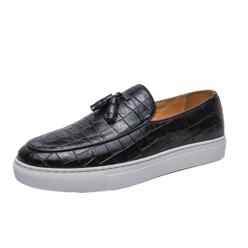 Mens Tassel Oxford Shoes Fashion Business Slip-on Spanish Leather Breathable Non Slip Low Top Anti-Slip Wedding
