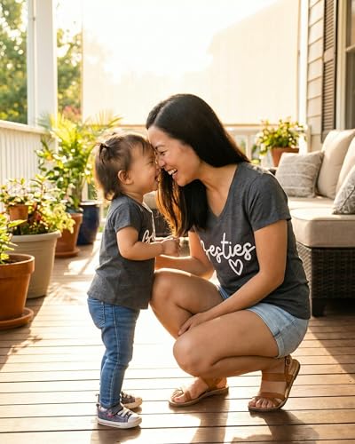 Image of Unique Baby Besties Mommy and Me Matching Mothers Day Shirts