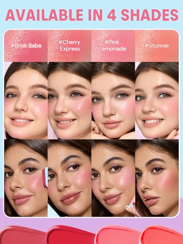 SHEGLAM Glass Glow Blush Stick Cream for Cheek and Lip, Waterproof Hydrating Tinted Solid Moisturizer Blendable Natural Grow Nude Face Blush Makeup-Stunner - Image 5