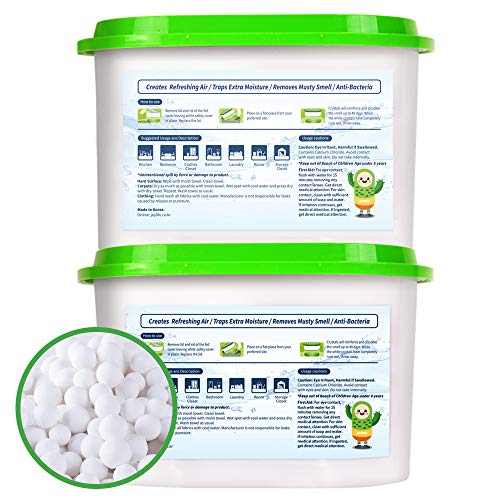 SUNNY HOME Moisture Absorber for Home. Odor Eliminator, Dehumidifier, and Deodorizer for Closet, Bathroom, Kitchen and More [2 PK]