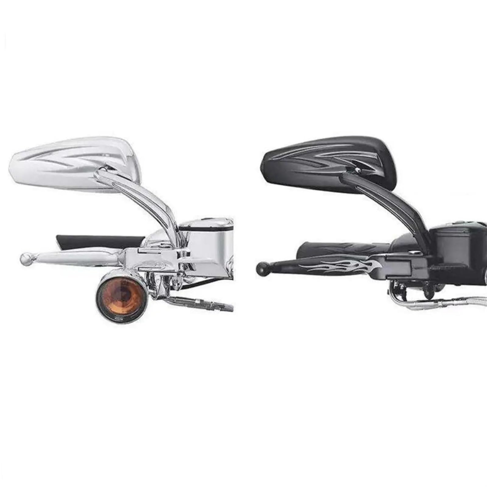 ハーレーナイトスター975純正バイクミラー ブラック 円形 2個セット 71