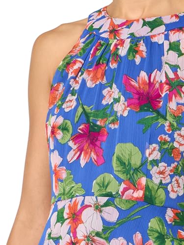 Image of Tommy Hilfiger Women's Sleeveless Halter Neck Tiered Skirt Maxi Dress