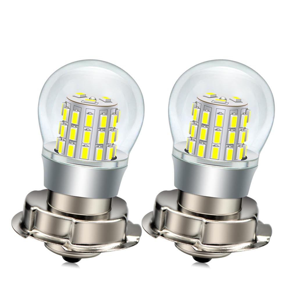 Ruiandsion P26S LED Lampadina Moto Bianco 6000K 3014 LED Chip 39SMD 10-30V per Fendinebbia o Luci Diurne Moto Confezione da 2