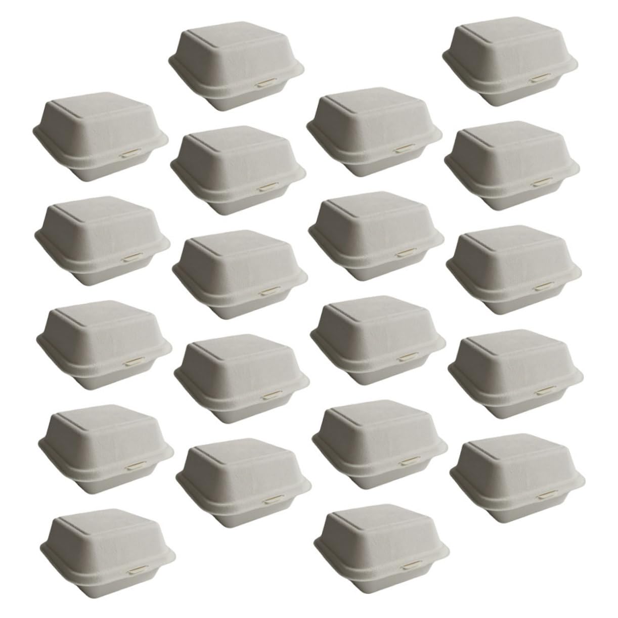 FUNOMOCYA Reusable Hamburger Packaging Boxes 25 Pack Lightweight Meal Boxes for Office School Events