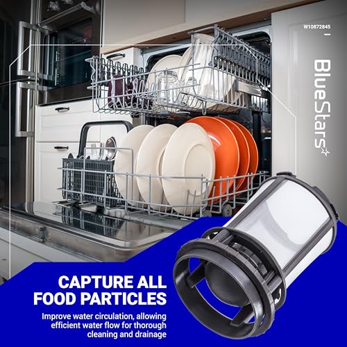 image for BlueStars W10872845 Dishwasher Pump Filter Cup Replacement Part Fit fo
