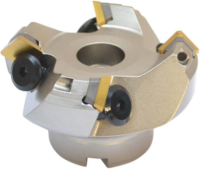 45 Degree Indexable Face Mill Cutter 2-1/2'' x 3/4'' 4 Flute SEKN Inserts CNC Machining Insert Carbide Shims Lathe Tool Bit