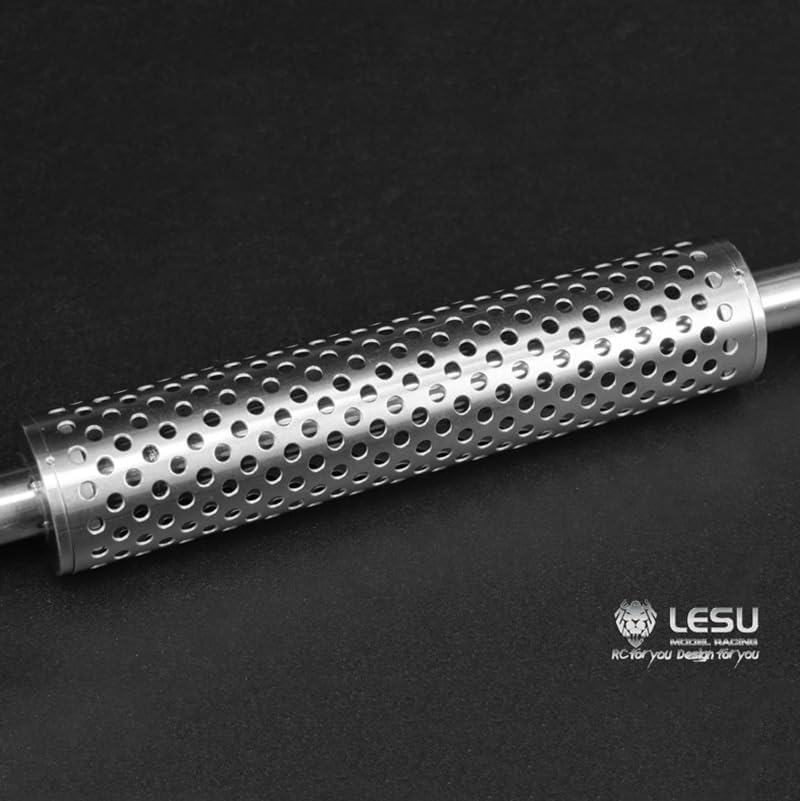 LESU wheelfun 1/14 Metal Rear Exhaust Pipe C 193MM for RC DIY a Truck Car Model Parts for Adult Hobby