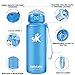 KollyKolla Sports Water Bottle 32 oz/1L, 24 oz, 17 oz, 13 oz , BPA Free Reusable Plastic Water Bottle with Filter, Leak-proof Flip Top Drink Bottle for Kids School Bike Gym Running Camping Cycling