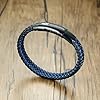WARFARIN-Stainless Steel and 2-Tone Braided Leather Medical ID Bracelet Medical Alert Wrist Band for Men Emergancy Identification Medic jewellery for Men #5