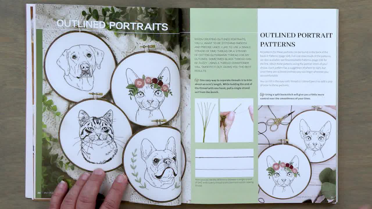 Image of Pet Portrait Embroidery: Lovingly Stitch Your Dog or Cat; A Modern Guide to Thread Painting