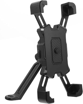 ULTECHNOVO Universal Motorcycle Phone Mount Rearview Mirror Holder Adjustable Shockproof Cell Phone Clamp for Bikes Tool-Free Installation Fits 4 0 Inch Smartphones