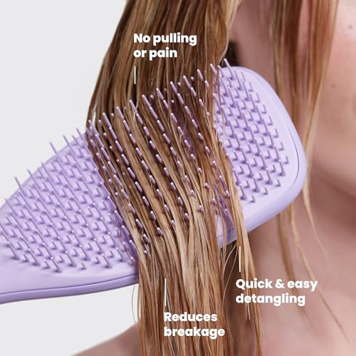 Image of Tangle Teezer Fine Ultimate Detangler Brush, Dry & Wet Hair Brush to Detangle & Reduce Breakage for Fine Hair Types, Hypnotic Heather