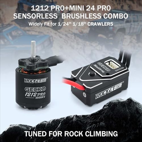 Surpass Hobby 1212 Pro 3500KV Outrunner Brushless Motor and 25A Waterproof Brushless ESC for 1/18 TRX4M Ascent-18 Upgrade