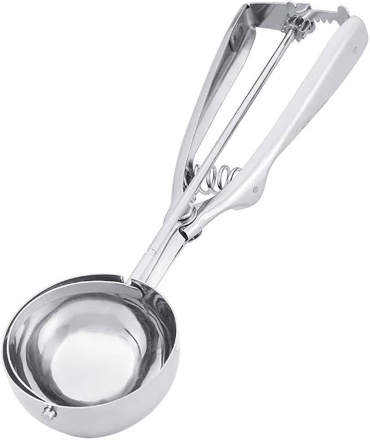 Ice Cream Scoop, Stainless Steel Ice Cream Scoop Cookie Scoop Ice Cream Scoop with Trigger, for Ice Cream Mash Potato Cupcake Mix Cookie Dough (6CM)