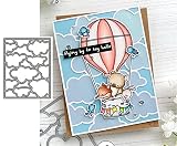Ammsochy Cutting Dies Kit Metal Stencils Background Scrapbooking Tools DIY Craft Carbon Steel Emboss
