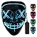 Produktbild LED Purge Maske, LED Mask mit 3 Blitzmodi für Party Halloween Fasching Karneval Kostüm Cosplay Dekoration Blau