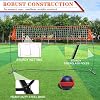 12FT/18FT Portable Volleyball Training Net for Hitting or Serving Drills, Outdoor & Indoor Freestanding Practice Net With Height Adjustable, Carry Bag