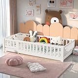 Stabilità e flessibilità La guida di sicurezza è reversibile e può essere installata su entrambi i lati, adattandosi alle esigenze del bambino. La rete a doghe inclusa offre una grande robustezza e può sopportare fino a 100 kg, permettendoti anche di sdraiarti accanto al tuo bambino per leggere una storia, garantendo momenti di complicità in tutta sicurezza.