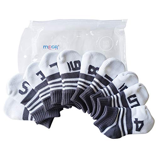 Hirota Golf(広田ゴルフ) アイアンカバー ホワイト/グレー 10本組 メガゴルフ ソックス型 ニット MGHC-2018