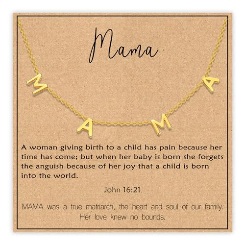 SmileBelle Necklaces for Women as New Mom Gigi Mimi Grandma Gifts | Mama Necklace as First Time Mom Gifts Gigi Necklace for Gigi Mimi Necklaces as Gift for Mimi Mama Jewelry for Expecting Mom